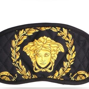Versace Medusa quilted silk eye mask NWT